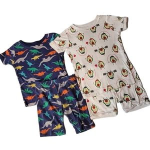 2 pairs of 5t 100% cotton short pajamas